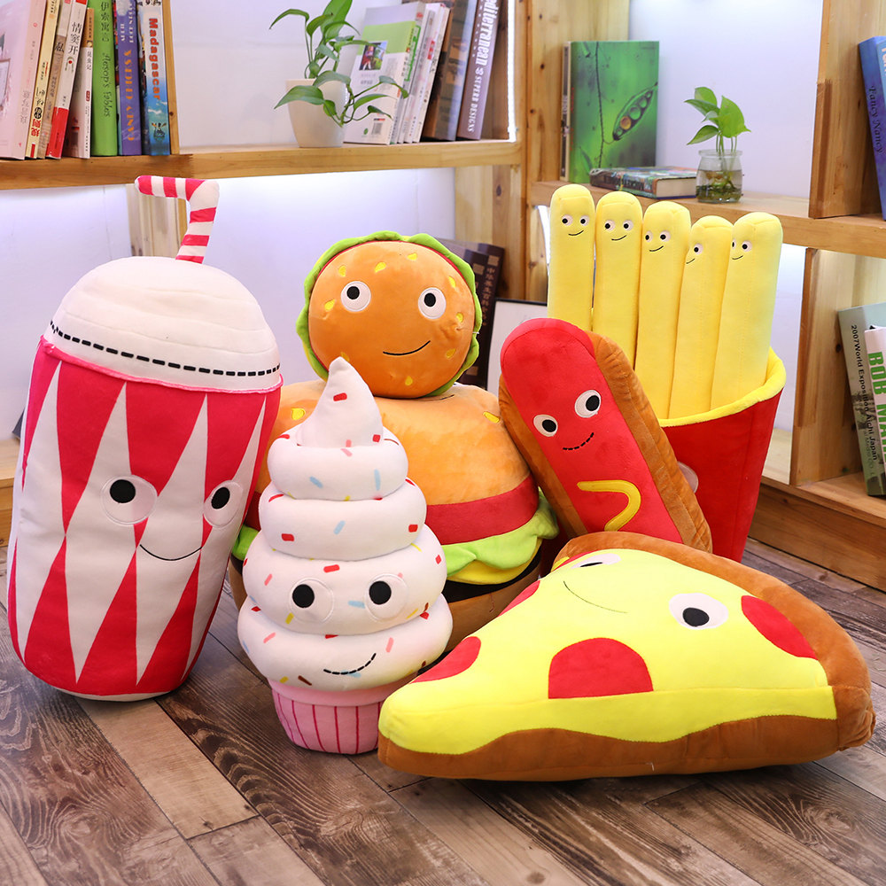 plush hamburger Pizza Toy ice  - Baby Food Doll recension och pris