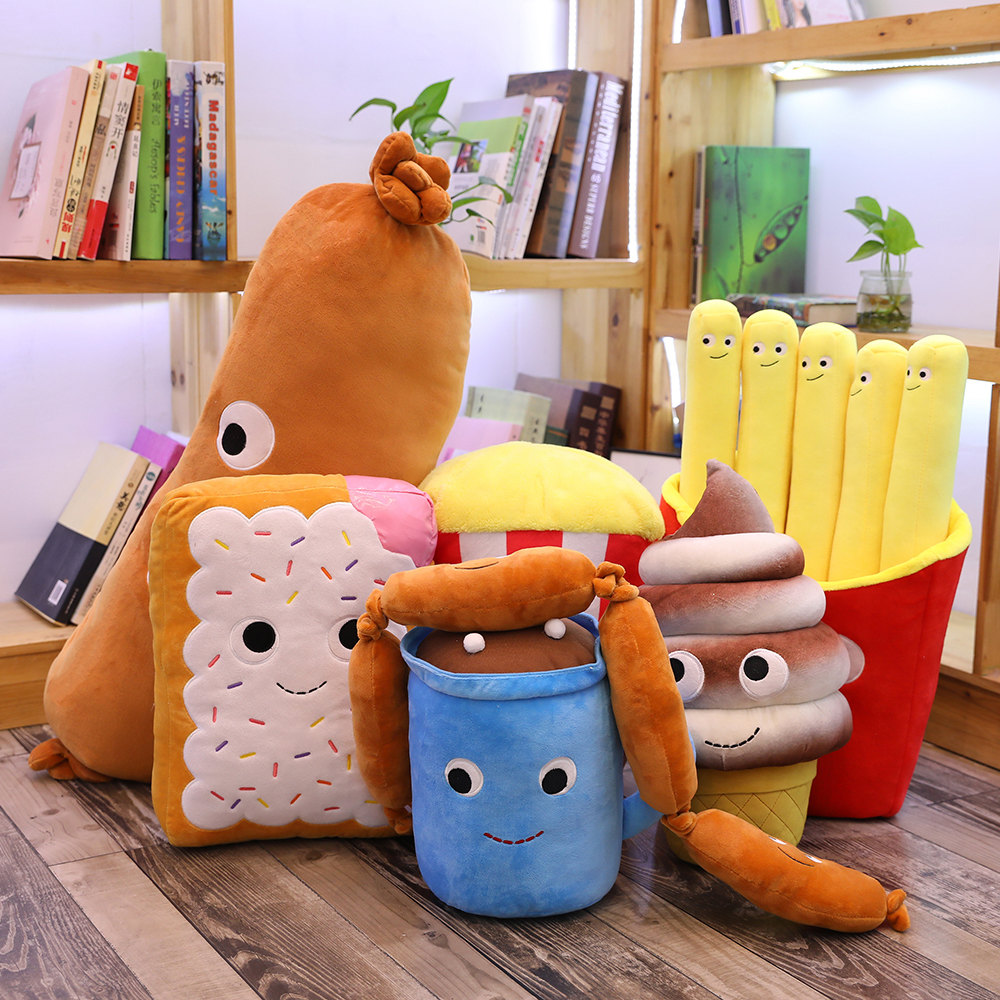 plush hamburger Pizza Toy ice  - Baby Food Doll recension och pris