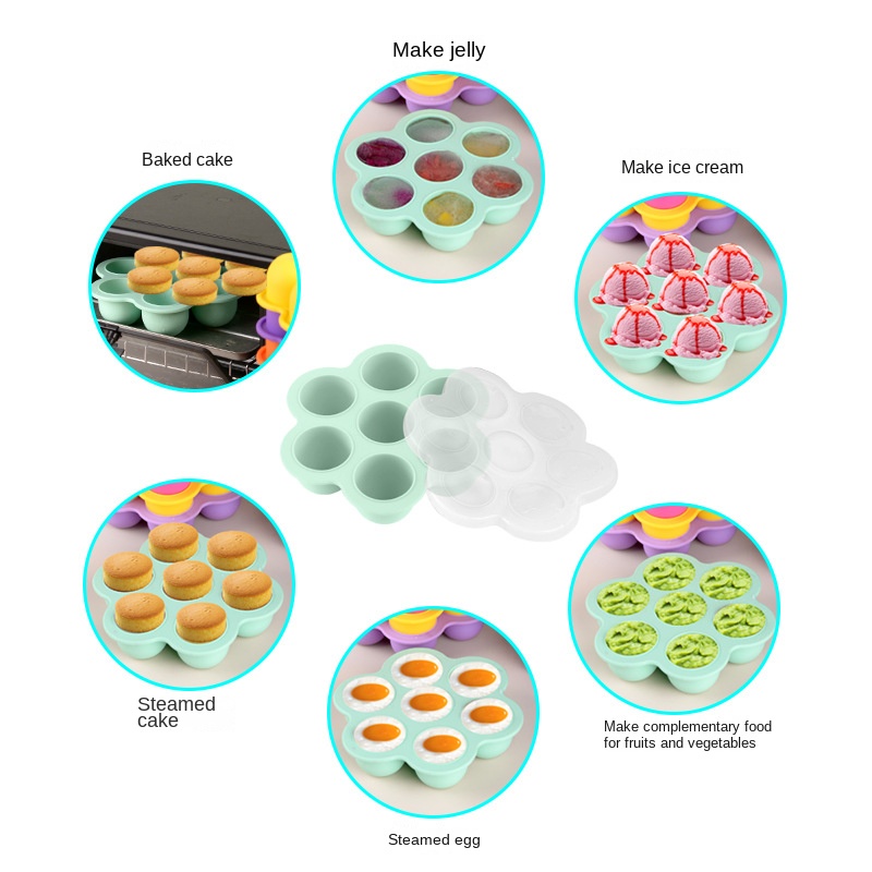 7 Holes Reusable Silicone Baby - Baby Food Bites recension och pris