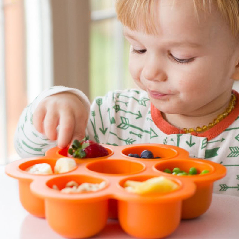 7 Holes Reusable Silicone Baby - Baby Food Bites recension och pris