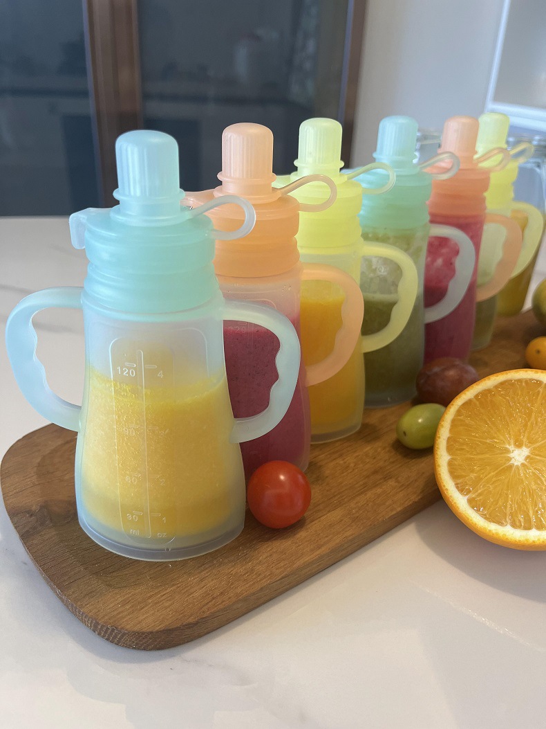 New Reusable Silicone Breast M - Baby Food Pouches recension och pris