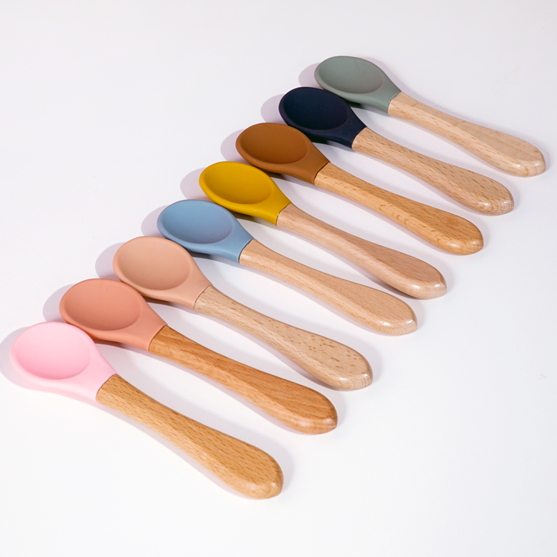 Feeding Wooden Handle Silicone - Baby Food Bites recension och pris